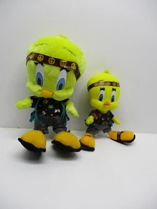 2 Vintage 1998 Looney Hippie Peace 17/12" Plüsch Tweety Vögel Ace Warner BrosToy - Bild 1 von 9