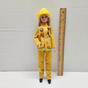 Barbie FIREFIGHTER DOLL - You Can Be Anything - w/ Yellow Outfit & Hat - NICE - Picture 1 of 8