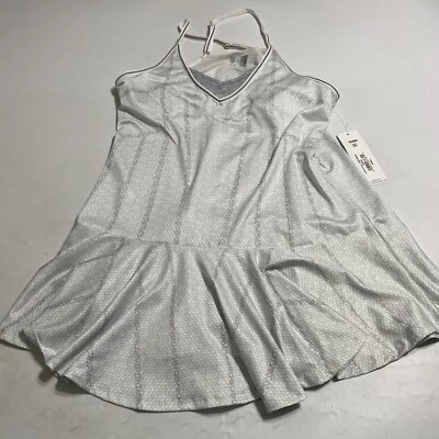 Vestido K-Swiss Lucky in Love Talla L Gris Blanco Línea A Correa Tenis Pickle Pelota Nuevo con Etiquetas Foto 1 de 4