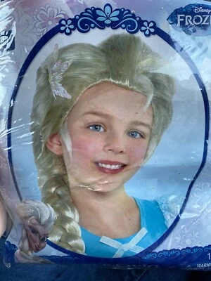 Peluca de Elsa Frozen Disney para niñas nueva en paquete Foto 1 de 2
