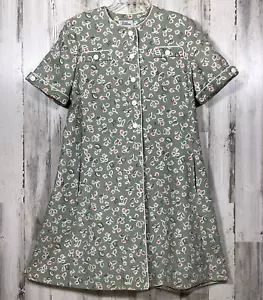 William Pearson Etuikleid Hauskleid Damen XL grün orange weiß knielang - Bild 1 von 22
