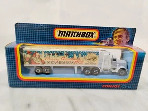 Vintage Matchbox 1988 Convoy CY16 Scania Box Truck MICA Merry Christmas NIB - Picture 1 of 6