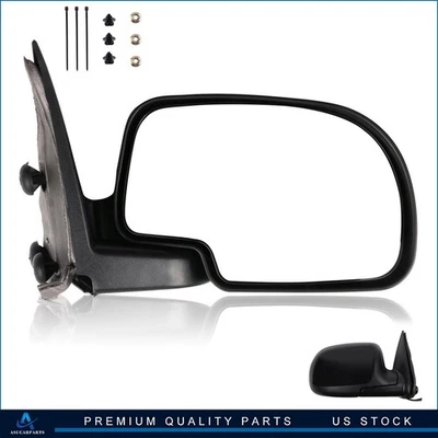 ?Passenger Right Side View Manual Door Mirror For 1999-2006 Chevy Silverado 1500 - Image 1 of 4