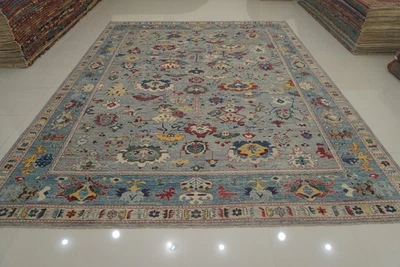 12x15 ft Gray Turkish Oushak Hand Knotted Wool Rug - Image 1 of 4