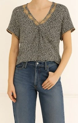 Blusa Noa Noa Escote Bordado Boho Minimalista Floral Ditsy Cottagecore XS Foto 1 de 4