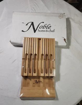 NOBLE Bamboo In-Drawer Knife Block NEW IN PLASTIC KB-102    17" x 9" - Image 1 of 4