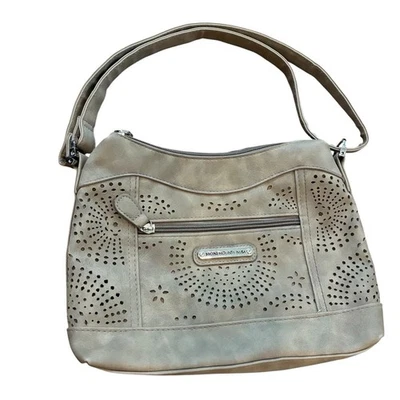 Bolso de Mano Stone Mountain Tooled Gamuza Taupe Foto 1 de 4
