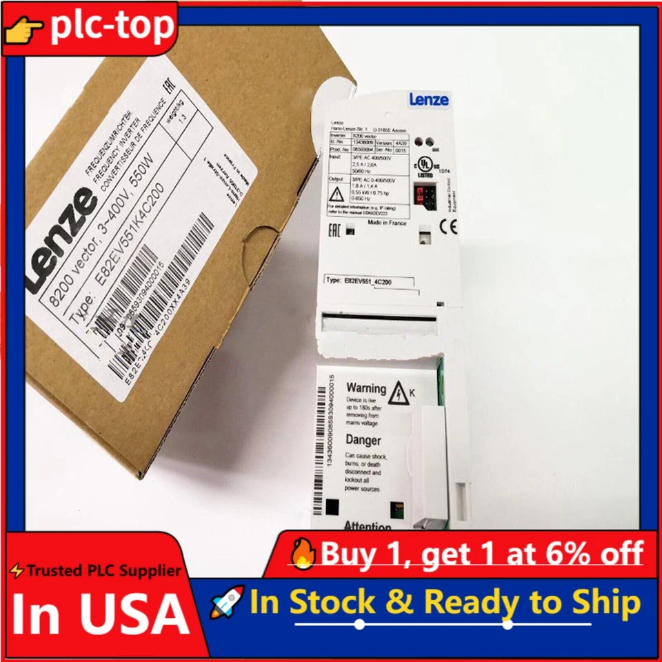 US Free TAX 1PC NEW LENZE E82EV551K4C200 Inverter E82EV551K-4C200 E82EV551K4C200 - Image 1 of 1