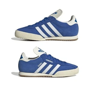 Adidas Super Samba Gamuza Para Hombres Tallas 7-12 Originales Azul Real Nuevo en Caja ASSSRBM - Imagen 1 de 14