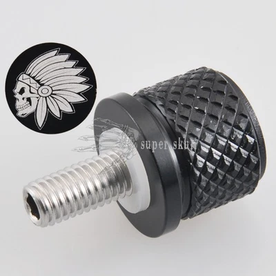 Tornillo de perno de asiento Billet negro para Indian Chieftain Chief Roadmaster Scout 2014-up Foto 1 de 4
