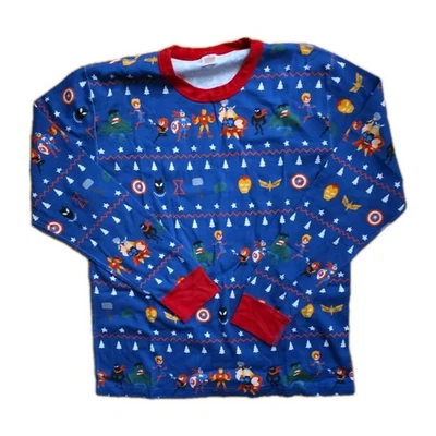 全新带标签 HANNA ANDERSAON x Marvel Avengers 睡眠衬衫 Fair Isle 图案成人尺寸 XL — 第 1/4 张图片