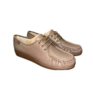 SAS Siesta Lace Up Loafer Mocha Tan Leather Comfort Shoe Women’s 9 N New $169 - Picture 1 of 12