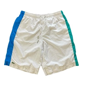 Lacoste Sport Herren Colorblock Tennisshorts Gr. 3 weiß blau Kordelzug - Bild 1 von 9
