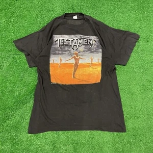Vintage 1989 TESTAMENT Practice What You Preach Shirt XL Thrash Metal Band Tour - Picture 1 of 6