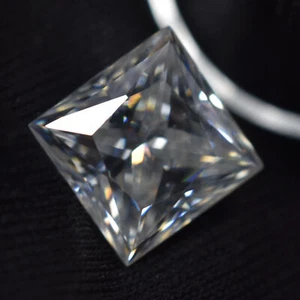 14.50 Carat Pair Square Cut Moissanite 11x11 mm Gemstone VVS1 D Color CERTIFIED - Picture 1 of 12