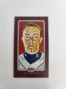 1/1 CAROLINA BRIGHTS MAROON BLANK BACK RARE 2010 Topps T206 BRANDON INGE TIGERS - Picture 1 of 2