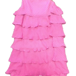 Florence Eiseman Studio Dress Girls Size 12 Fuchsia W/ Small Navy Polka Dots NWT - Picture 1 of 7