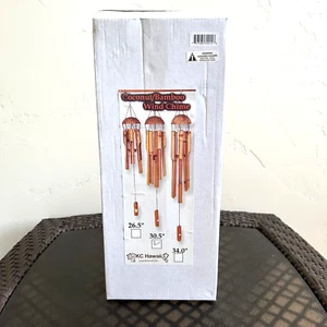 KC Hawaii coconut/bamboo wind chime 30.5" - Picture 1 of 7