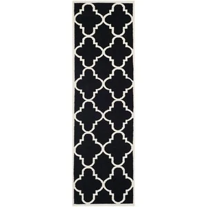 Safavieh Flat weave Wool Black/ Ivory 2' 6 x 8' Runner - Picture 1 of 1