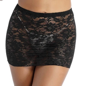 Damen Unterrock Kurz Lang Halbrock Atmungsaktiv Petticoat Elastische Unterröcke - Bild 1 von 208