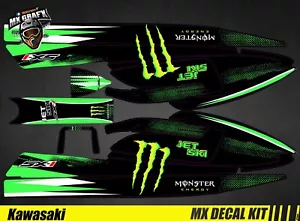 Kit Déco pour / Decal Kit for Jet Ski Kawasaki 750 Sx Sxr Sxi - Monster - Imagen 1 de 1