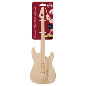 Pfannenwender Mini Schneidebrett Gitarre Winkee Rocks 2in1 Holz Brett Wender - Picture 1 of 4