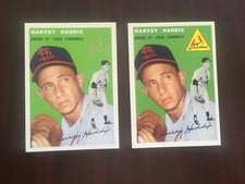 1954 topps archives Harvey Haddix gold parallel plus base nine