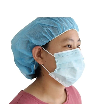 Baretthauben Kopfhauben Haarnetz Op-Vlies Haube Einweg Schwesternhaube 100 Stück - Bild 1 von 2