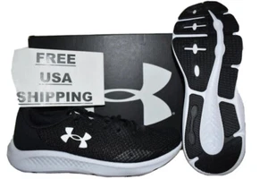 Zapatos para correr Under Armour Pursuit 3 para mujer 3024889 001 negros/blancos nuevos en caja - Imagen 1 de 2