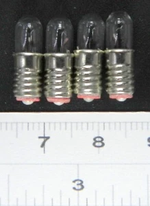 L.E.S./E5 Leuchtmittel - röhrenförmig 5mm 12 Volt transparent - 4er Pack - Bild 1 von 3