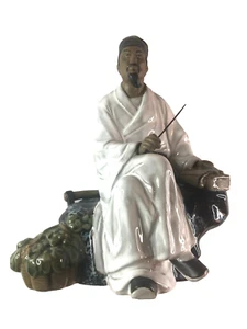 Vintage Large Shiwan Chinese Mudmen Figurine (Rare) " The Doctor " H9" X W7" - Picture 1 of 7