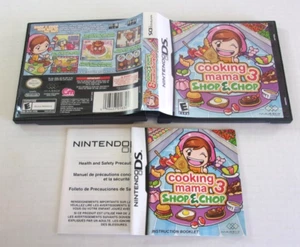 Used Case & Manual Only Cooking Mama 3 Shop Chop Nintendo DS NO GAME Free Ship! - Picture 1 of 1