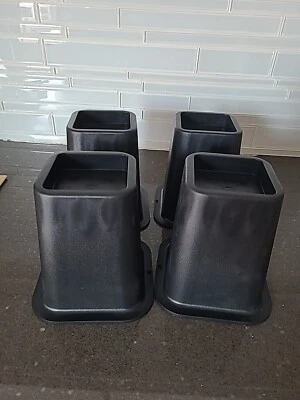 6英寸 黑床立管 (4 包) — 第 1/4 张图片