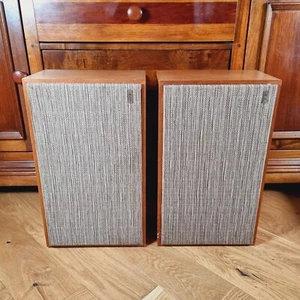 Vintage Leak Mini Sandwich 8 Ohm Speakers 1960s Fully Tested And Working - Picture 1 of 22