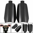 Stainless Coffin Cut Hand Guards for Harley Dyna FXR's Bagger Sportster Black