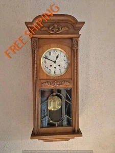 Antique German Westminster chime wall clock ( 0695 ) - Picture 1 of 20