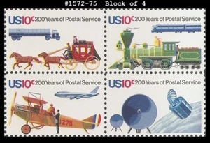 USA4 #1572-75 MNH BL4 U.S. Postal Service Bicentenial - Picture 1 of 1