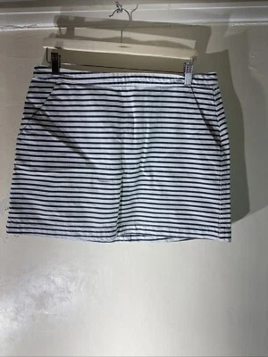 Womens Papaya Uk 14 Blue&white Stripe Short Length Casual Denim Jean Skirt — 第 1/4 张图片