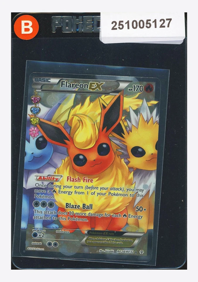 Pokemon Flareon EX Full Art 2016 RC28/RC32 Generations English - Image 1 of 2