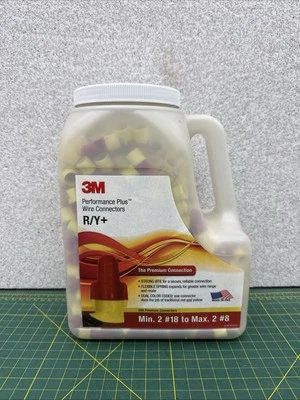 3M Performance Plus R/Y+ 18-8 AWG 500 Piezas Conector de Cable Tuercas Amarillo Rojo  Foto 1 de 4