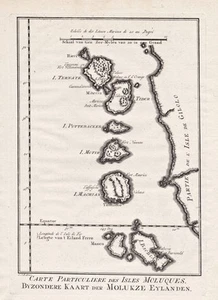 Islas Maluku Molucas Indonesia Indonesia mapa mapa Bellin 1763 - Imagen 1 de 1