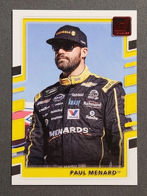 2018 Donruss NASCAR Racing #58 Paul Menard Red Foil Parallel #187/299 - Image 1 of 2