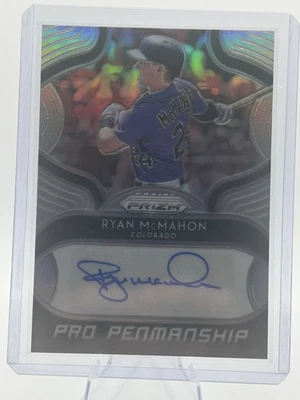 2019 帕尼尼 PRIZM 棒球 RYAN MCMAHON PP-RM 银色奖杯 PRO PENMANSHIP 签名 — 第 1/2 张图片