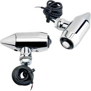 JOKER MACHINE 05-56-RC Vega Center Mount LED Lights - Chrome/Red - Picture 1 of 1