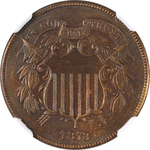 1873 Two (2) Cent Piece Proof Closed 3 NGC PF62 BN Key Date Nice Eye Appeal - Picture 1 of 4