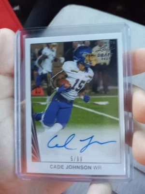 2021 Leaf Ultimate Draft - 1990 Leaf Autographs Cade Johnson #BA-CJ1 /99 (AU,... - Image 1 of 2