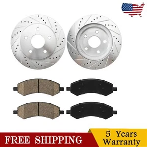 (6) Pastillas cerámicas de rotor de freno delantero perforado 53005+D1084 para Kia Optima 2011-2015 - Imagen 1 de 12