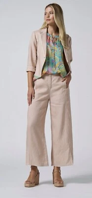 Loobie's Story "Viva" 100% linen jacket in sand size UK14 BNWT - Image 1 of 4