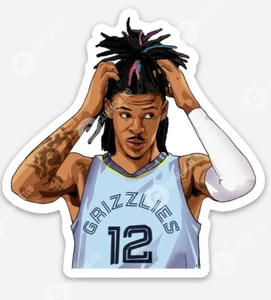 Ja Morant STICKER - Memphis NBA Murray State Slam Dunk - Picture 1 of 1