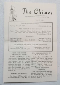 Vintage 1979 The Chimes Flyer - Imagen 1 de 3
